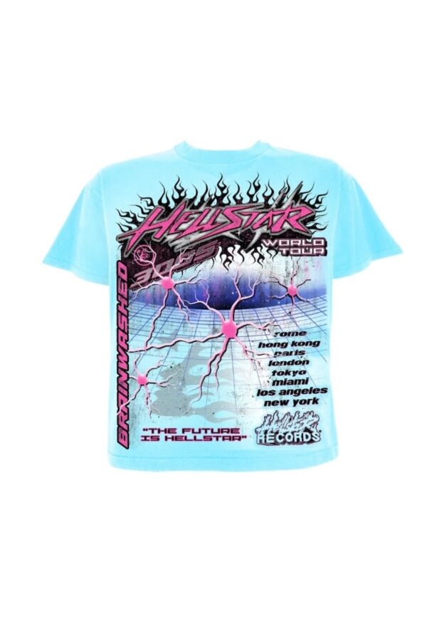 Camiseta Hellstar Neuron Tour en azul claro