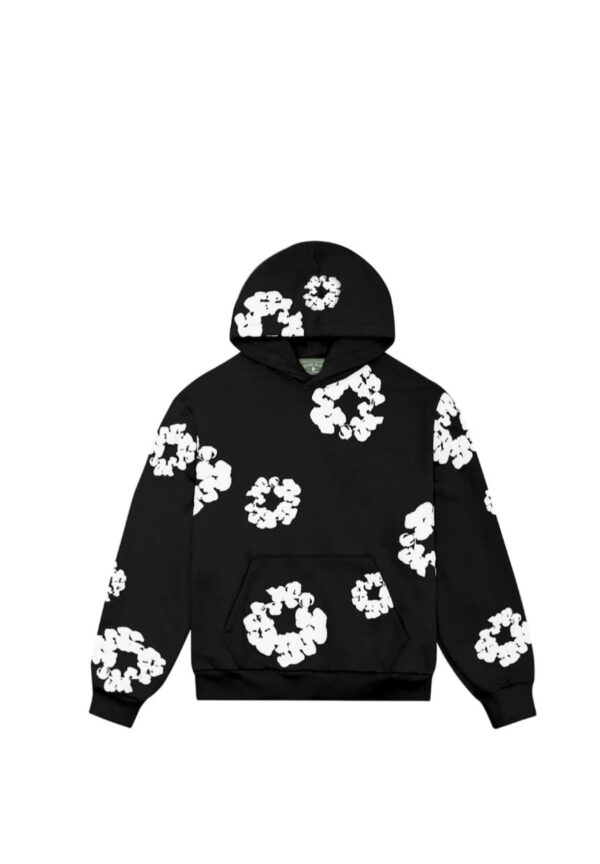 Hoodie en denim Tears The Cotton Wreath en negro