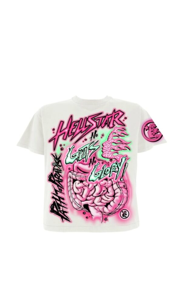 Camiseta Hellstar No Guts No Glory en blanco